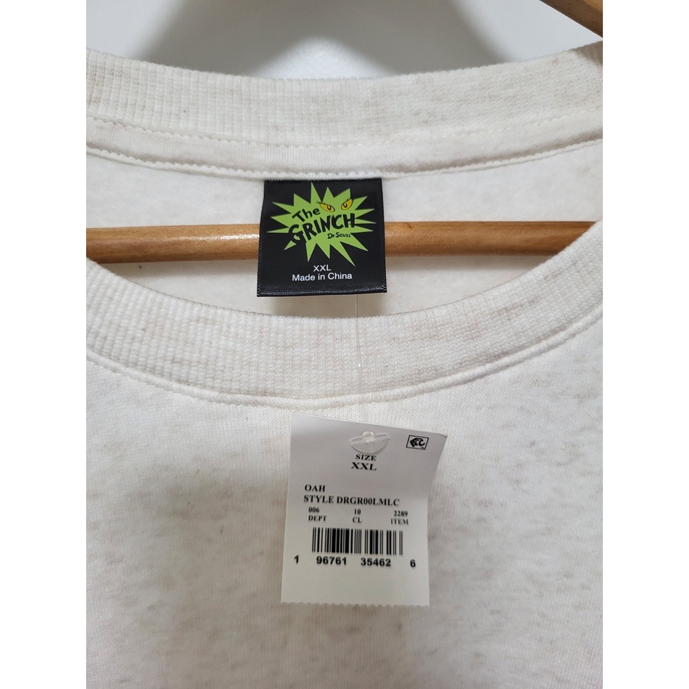 New Dr Seuss The Grinch Holiday Crewneck Sweatshirt Sz 2X - Picture 6 of 8